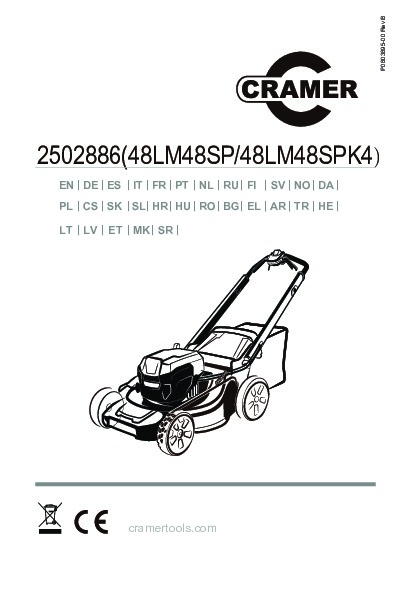 48LM48SPK4 2502886UB_Cramer 48V SP Mower Manual Drawing
